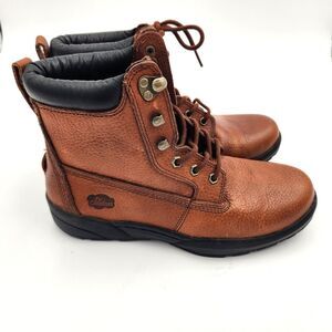 Dr. Comfort Mens Work/Hiking Boots Size 9M Leather Boss #9520 Chestnut Brown NEW